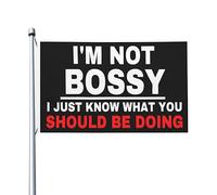 I'MBossI Just Know What You Should Do Fare Bandiera da giardino per tutte le stagioni Banner da giardino per decorazioni da giardino per esterni Bandiere stampate fronte-retro