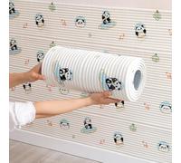 Imbottitura da parete anti-collisione per bambini, 40x200cm, adesivi murali 3D autoadesivi, pannelli da parete imbottiti per testiera del letto per camera dei bambini, club di danza (Orso spaziale)
