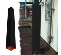 Imbottitura del Palo Imbottitura per Palo Quadrato Avvolgente in Schiuma per Esterno, Protettore 6 ft per Sport/Garage/Pali Tenda/Supporto Sacco Da Boxe/Protezione(Black,10"x10" (25x25cm))