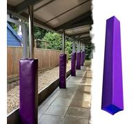 Imbottitura del Palo Imbottitura Quadrata per Pali da Esterno, 2,1m Fodera Autoadesiva per Cuscini da Basket, Garage, Palestra, Scuola(Purple,6.5"x6.5" (16.5x16.5cm))