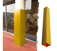 Imbottitura del Palo Maniche di Cuscino per Colonna Quadrata 7 ft Autoadesive, Aree Gioco Esterne Garage Seminterrato Protezione per Palo Tutto-Tempo(Yellow,6.5"x6.5" (16.5x16.5cm))