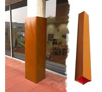 Imbottitura del Palo Maniche di Cuscino per Colonna Quadrata 7 ft Autoadesive, Aree Gioco Esterne Garage Seminterrato Protezione per Palo Tutto-Tempo(Orange,6.5"x6.5" (16.5x16.5cm))