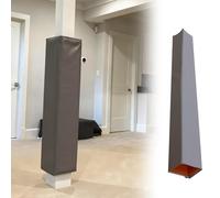 Imbottitura del Palo Rivestimento Autoadesivo per Palo Seminterrato Anti-Urto - Copertura Protettiva per da 7ft per Garage e Campo, Paraurti per Canestro Basketball(Gray,6.5"x6.5" (16.5x16.5cm))