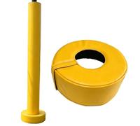 Imbottitura di Base Rotonda per Canestro da Basket, Telo Protettivo Impermeabile 10x10x4 per Pali Rotondi da 4-8", Tappetino di Protezione Avvolgente per Esterni(2 PCS Yellow,Inner Diameter 5 inch)