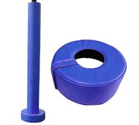 Imbottitura di Base Rotonda per Canestro da Basket, Telo Protettivo Impermeabile 10x10x4 per Pali Rotondi da 4-8", Tappetino di Protezione Avvolgente per Esterni(1 PC Blue,Inner Diameter 6 inch)