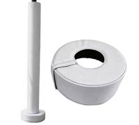 Imbottitura di Base Rotonda per Canestro da Basket, Telo Protettivo Impermeabile 10x10x4 per Pali Rotondi da 4-8", Tappetino di Protezione Avvolgente per Esterni(2 PCS White,Inner Diameter 6 inch)