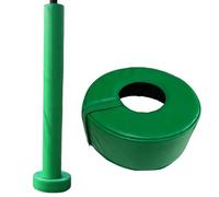 Imbottitura di Base Rotonda per Canestro da Basket, Telo Protettivo Impermeabile 10x10x4 per Pali Rotondi da 4-8", Tappetino di Protezione Avvolgente per Esterni(1 PC Green,Inner Diameter 7 inch)