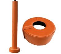 Imbottitura di Base Rotonda per Canestro da Basket, Telo Protettivo Impermeabile 10x10x4 per Pali Rotondi da 4-8", Tappetino di Protezione Avvolgente per Esterni(1 PC Orange,Inner Diameter 6 inch)