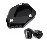 Imbottitura Estensione Cavalletto Laterale Cavalletto Laterale Moto Cuscinetti Di Supporto Estesi Cappucci Valvole Per Ninja 500 Z500 SE 2024 2025 Per Ninja500 Per Eliminator500(Black-Combo)