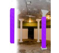 Imbottitura for Avvolgere Il Palo di Metallo, Imbottitura Universale for Palo Rotondo Alto 5 Piedi for Parco Giochi/Tubo del Seminterrato/Tenda, Cuscinetti Protettivi for Basket(Purple,Dia8)