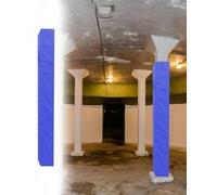 Imbottitura for Avvolgere Il Palo di Metallo, Imbottitura Universale for Palo Rotondo Alto 5 Piedi for Parco Giochi/Tubo del Seminterrato/Tenda, Cuscinetti Protettivi for Basket(Blue,Dia2.5)