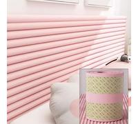 Imbottitura for pareti ispessite for bambini autistici -testiera autoadesiva, pannelli murali imbottiti morbidi for camera letto/cameretta bambini(Pink,40cmx200cm)