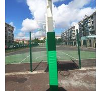 Imbottitura lunga 2,1 m, protezione per pali di ricambio per 3 x 3/4 x 4/5 x 5/6 x 6/8 x 8, imbottitura in PVC verde con schiuma spessa 2,5 cm, protezione per porta su 4 lati (17 x 17 cm)