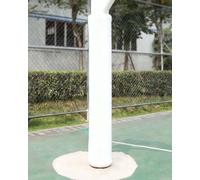 Imbottitura Pali Basket Imbottitura per Palo Tondo da Esterno, Imbottitura di Sicurezza per Pali Tondi da 6 a 20 cm, Cuscino Avvolgente per Colonna con Chiusura a Scatto(White,Dia 7.5in(19.1cm) Pole)