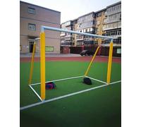 Imbottitura per asta, 4 imbottiture per porta da calcio per palo rotondo, altezza 2,1 m, protezione per pali da palestra, basket, protezione per giocatori, colore giallo, diametro 22 cm