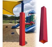 Imbottitura per pali quadrati da 2,1 m per colonne da 3 x 3 a 8 x 8, autoadesiva per tutte le stagioni, per garage e palestra, colore rosso, per cantina e uso scolastico (15 x 15 cm)