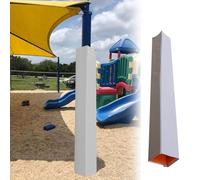 Imbottitura per pali quadrati da 2,1 m per colonne da 3 x 3 a 8 x 8 cm, autoadesiva, per garage, cantina, palestra e scuola, protezione per tutte le stagioni (bianco, 6 x 6 cm)
