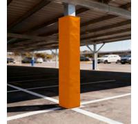 Imbottitura per Palo da Basket Cuscino Per Palo di Supporto per Parcheggio Auto, 10x10 15x15 18x18 20x20 cm Quadrato Imbottitura per Palo Anticollisione, Protezione(Orange,7"x7"/18x18cm)