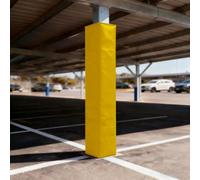 Imbottitura per Palo da Basket Cuscino Per Palo di Supporto per Parcheggio Auto, 10x10 15x15 18x18 20x20 cm Quadrato Imbottitura per Palo Anticollisione, Protezione(Yellow,6.5"x6.5"/16.5x16.5cm)