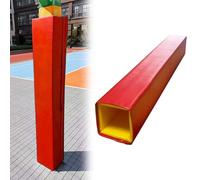 Imbottitura per Palo da Basket Imbottitura per Pali Da Palestra Rosso, Quadrato Imbottiture per Pareti Da Palestra, Imbottitura Idraulica Da Avvolgere Attorno Al Palo Metallico(H 6 Ft,3x3 inch)