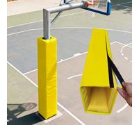 Imbottitura per Palo da Basket Imbottitura per Palo da Basket Quadrato Ispessito, Tappetino Protettivo per Palo Resistente Alle Intemperie con Nastro Magico(Yellow,3"x3"/8x8cm)
