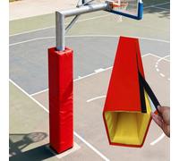 Imbottitura per Palo da Basket Imbottitura per Palo da Basket Quadrato Ispessito, Tappetino Protettivo per Palo Resistente Alle Intemperie con Nastro Magico(Red,6.5"x6.5"/16.5x16.5cm)