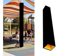 Imbottitura per Palo da Basket Imbottitura per Palo Quadrato 10x10 15x15 23x23 cm, Sistemi Anticollisione per Pali da Gioco per La Sicurezza Dei Bambini, Imbottitura(Black,6.5"x6.5"/16.5x16.5cm)