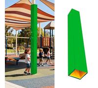 Imbottitura per Palo da Basket Imbottitura per Palo Quadrato 10x10 15x15 23x23 cm, Sistemi Anticollisione per Pali da Gioco per La Sicurezza Dei Bambini, Imbottitura(Green,6.5"x6.5"/16.5x16.5cm)