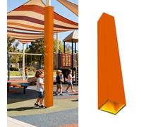 Imbottitura per Palo da Basket Imbottitura per Palo Quadrato 10x10 15x15 23x23 cm, Sistemi Anticollisione per Pali da Gioco per La Sicurezza Dei Bambini, Imbottitura(Orange,6.5"x6.5"/16.5x16.5cm)