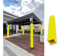 Imbottitura per Palo da Basket Imbottitura Protettiva Impermeabile per Pali per Tutte Le Stagioni, Adatta per Cuscini di Supporto Quadrati da 5 a 28 cm, Pergola, Garage(Yellow,3"x3"/8x8cm)