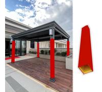Imbottitura per Palo da Basket Imbottitura Protettiva Impermeabile per Pali per Tutte Le Stagioni, Adatta per Cuscini di Supporto Quadrati da 5 a 28 cm, Pergola, Garage(Red,10"x10"/25.5x25.5cm)