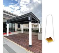 Imbottitura per Palo da Basket Imbottitura Protettiva Impermeabile per Pali per Tutte Le Stagioni, Adatta per Cuscini di Supporto Quadrati da 5 a 28 cm, Pergola, Garage(White,7"x7"/18x18cm)