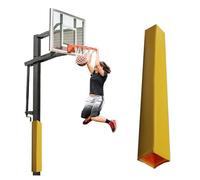 Imbottitura per palo da basket resistente, quadrata, per esterni, 180 cm, per protezione del giocatore, da avvolgere intorno al palo del garage (giallo, 25 x 25 cm)