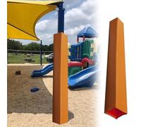 Imbottitura per palo quadrato da 2,1 m per colonne da 3 x 3 a 8 x 8, autoadesiva per tutte le stagioni, per garage e palestra, copertura per cuscino cantina, arancione, 19 x 19 cm