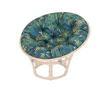 Imbottitura per poltrona Papasan, cuscino di ricambio, diametro 114 cm, cuscino imbottito, made in EU, motivo: erba verde