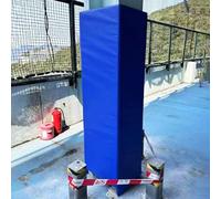 Imbottitura quadrata blu lunga 2,1 m, protezione per paletti da basket per parchi giochi, seminterrato, colonne, universalmente impermeabili (confezione da 10, 6 x 6 cm)