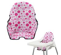 Imbottitura Seggiolone, Cuscino per Seggiolone Compatibile con Seggiolone IKEA Antilop, Lavabile Cuscino Coprisedile in tessuto Oxford, Confortevole Cuscino Seggiolone (Rosa)