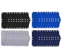 Imbottiture antisudore per caschi, Fascia antisudore for elmetto protettivo, 18 pezzi, multicolore, lavabile, ad asciugatura rapida, che assorbe il sudore(Black)