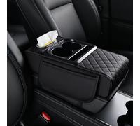 Imbottiture per Braccioli per Honda Brio I, Brio II, City II, Civic IX Hatchback, Multifunzionale Copribracciolo per Autos, Auto Pelle Console Centrale CopriBraccioli,B