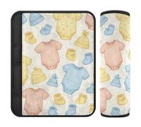 Imbottiture per cintura di sicurezza per auto, 2 pezzi, morbida copertura per borsa della fotocamera, per adulti, bambini, motivo abbigliamento per bambini, motivo libro di fiabe