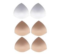 Imbottiture Rimovibili per Reggiseno, 2/3 Paia di Imbottiture for Reggiseno in Spugna Push-up Rimovibili for Aumentare Il Seno Multicolore 14,5x15x0,6 cm(White Beige)
