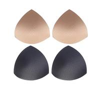 Imbottiture Rimovibili per Reggiseno, 2/3 Paia di Imbottiture for Reggiseno in Spugna Push-up Rimovibili for Aumentare Il Seno Multicolore 14,5x15x0,6 cm(Beige Black)