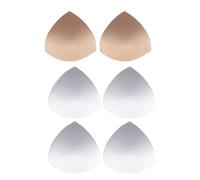 Imbottiture Rimovibili per Reggiseno, 2/3 Paia di Imbottiture for Reggiseno in Spugna Push-up Rimovibili for Aumentare Il Seno Multicolore 14,5x15x0,6 cm(Beige White)
