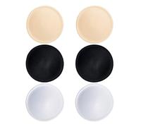 Imbottiture Rimovibili per Reggiseno, 6 Pezzi di Imbottiture for Reggiseno Push-up Rimovibili Multicolori da 11,5 cm for Costumi da Bagno(Beige Black White)