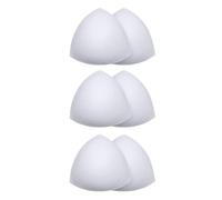 Imbottiture Rimovibili per Reggiseno, 6 Pezzi di Inserti for Reggiseno Triangolare da Donna 13,5x14 cm Multicolore(White)