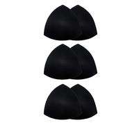 Imbottiture Rimovibili per Reggiseno, 6 Pezzi di Inserti for Reggiseno Triangolare da Donna 13,5x14 cm Multicolore(Black)