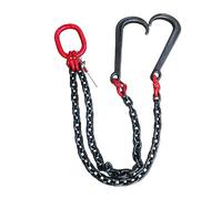 Imbracatura a catena, 2Ton-5Ton 0.5M-2M Rimorchio Doppio gancio a catena Accessori for veicoli di soccorso for demolitori Imbracatura a catena ispessita ad alta resistenza(5TX0.5M)