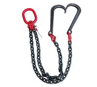 Imbracatura a catena, 2Ton-5Ton 0.5M-2M Rimorchio Gancio a doppia catena Demolitore Accessori for veicoli di soccorso Imbracatura a catena ad alta resistenza Argano Corda di traino(3TX1.5M-01)