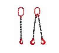 Imbracatura a catena, gru spargitrice di sollevamento Sollevatore a tamburo a catena Morsetto Secchio Barile Serbatoio dell'olio Può Imbracatura a catena(2 ton 0.5m 2 leg)