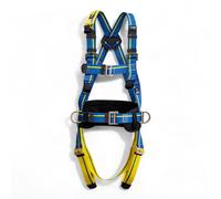 imbracatura anticaduta regolabile in poliestere con ancoraggio dorsale a croce e cintura di posizionamento confortevole 140 kg